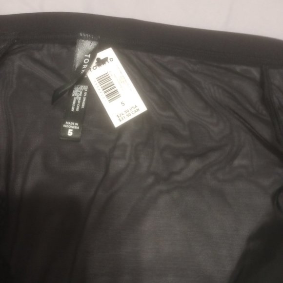 NWT Torrid Curve High Waist Black and Burgundy Lace Sheer 5 (5X) Panties SEXY !! - Picture 3 of 3